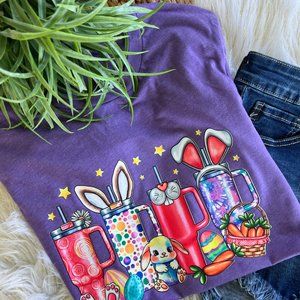 Obsessive Tumbler Disorder Easter Shirt/Bunny Design/Ladies Easter Graphic Tee